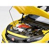2021 Honda Civic Type R (FK8) RHD (Right Hand Drive) Sunlight Yellow Limited Edition 1/18 Model Car by Autoart - 3 of 4