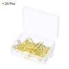 Unique Bargains Cross-Shaped Metal Prevent Tearing Pages Home Office Paper Clip 20 Pcs - 3 of 4