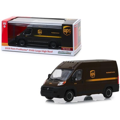 2018 RAM ProMaster 2500 Cargo High Roof "UPS" "Worldwide Services" Dark Brown 1/43 Diecast Model Car by Greenlight