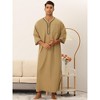 Lars Amadeus Men's Short Sleeves Button Loose Fit Loungewear Gown Nightwear - 2 of 4