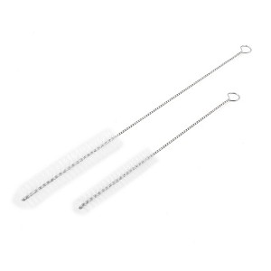 Unique Bargains Twist Steel Handle Nylon Brush Tube Cleaning Cleaner for Fish Tank 8" 2 Pcs - 1 of 3