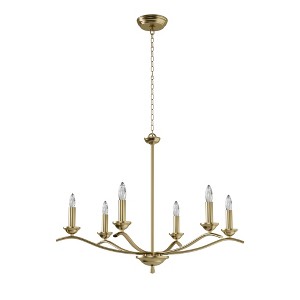 Maxax 30" 6-Light Gold Iron Chandelier - 1 of 4