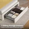 Greenstell Bed Frame with Upholstered  Storage Headboard & Charging Station and  LED Light & Storage Drawers - 4 of 4