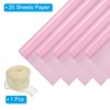 Unique Bargains Decorative Elegant Waterproof Matte Gift Wrap Paper with Ribbon 1 Set - 3 of 4
