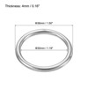 Unique Bargains Stainless Steel Seamless Welded DIY O-Ring Buckles 20 Pcs Silver - 2 of 4