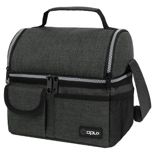 OPUX Insulated Dual Compartment Lunch Bag, Leakproof Soft Cooler Box Women Men Adult, Reusable Tote Pail Kids Boys Girls School - 1 of 4