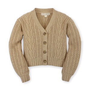 Hope & Henry Girls' Long Sleeve Chunky Cable Cardigan Sweater, Infant - 1 of 4