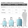 FURNIinspire Bag And Luggage Sets 3 Piece Travel Hard Shell Luggage, Lightweight Rolling Suitcases with Wheels, Blue, 20.87"*11.61"*30.31" - 3 of 4