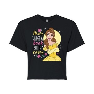 Women's - Disney - Belle Cropped Graphic T-Shirt - 1 of 4