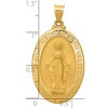 Black Bow Jewelry 14k Yellow Gold Hollow Oval Miraculous Medal Pendant - 4 of 4