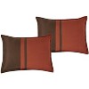 Home Mart Goods 7 Piece Brown Burgundy Geometric Comforter Set Embroidery Soft Bedding - 4 of 4