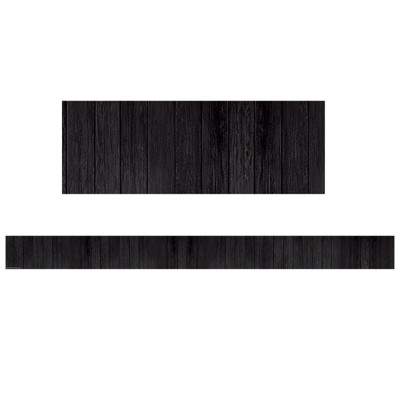 Teacher Created Resources Black Wood Straight Border Trim, 35 Feet (Pack of 6)