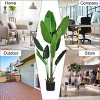 Costway 5.3 FT Artificial Tropical Palm Tree Green Indoor-Outdoor Home Decorative Planter - 4 of 4