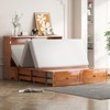 Mjkone Multifunctional Murphy Bed Cabinet Queen Size with USB Charging Station,Drawers & Tri-Folding Mattress - 4 of 4