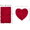 Modesto Bath Rug Bathroom Rugs Set, Machine Washable Rug, Extra Soft and Absorbent bath Rug, Bath Mat Set, Bath Floor Mat Non-Slip, 2 Pcs Set, Red - 3 of 4
