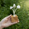 Mushroom Decorative Accent White Cast Iron & Wood - 2 of 4