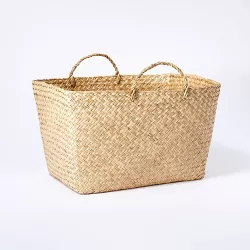 Rectangle Tapered Chevron Seagrass Basket - Threshold™ designed with Studio McGee