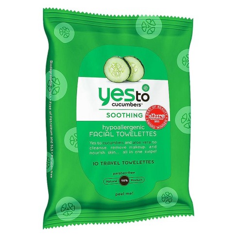 Yes To Cucumbers Facial Wipes Trial Size - 10ct - image 1 of 4