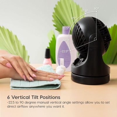 IRIS USA WOOZOO Fan, Small Oscillating Desk Fan, Table Air Circulator ...