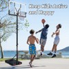 TopComfy Youth Portable Basketball Hoop Height Adjustable with Wheels 5.7 to 10FT for Basketball Goal Indoor Outdoor Pool, Black, 46.06"*30.91"*7.68" - 4 of 4
