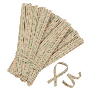 Unique Bargains Kraft Paper Twist Ties Party Gift Bread Candy Wrapping 1400 Pcs - 1 of 4