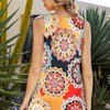 LEVEN SIXTEEN Casual Floral Boho Summer Tank Dress - Large - 3 of 3
