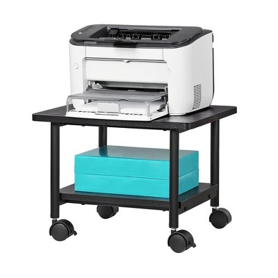 Industrial Under Desk Printer Stand 2-Tier Mobile Machine Cart with ...