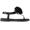 bebe Girl's T-strap Flat Sandals with Pearl, Flower, and Rhinestone Details - Sandals for Little Kid/Big Kid - 2 of 4