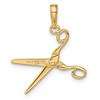 Black Bow Jewelry 14k Yellow Gold 3D Moveable Scissors Pendant - 3 of 4