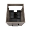 GlasFlength Bathroom Storage Cabinets Modern Wall Mounted Vanity with Double Drawers and Mirror for Contemporary Bathrooms, Gray, 23.6"*17.7"*18.9" - 3 of 4