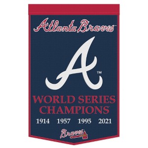 24" x 38" MLB Atlanta Braves Wool Banner - 1 of 3