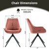 DYHOME Dining Room Chairs Set of 6, Mid Century Modern Kitchen Swivel Upholstered Dining Chair - 2 of 4