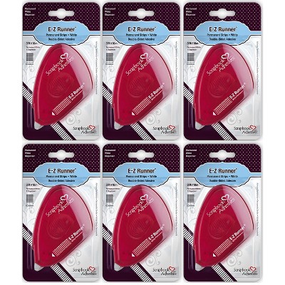 Scrapbook Adhesives: E-Z Runner: Double-Sided Permanent Strips in Non-Refillable Dispenser, 6 Pack