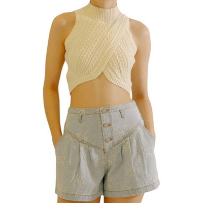 Women's Making It Knit Cropped Top - STORIA