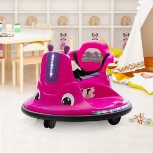 Whisen Kids' Snail Bumper Riding Car Gift with 360°Spin, Music,, Soft Bumper, Seat Belt - 1 of 4
