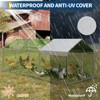 Chicken Coop Walk in Run - Galvanized Large Poultry Cage with Water-Resistant Cover, Outdoor Hen House for Backyard Farm - 3 of 4