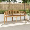 vidaXL Garden Bench Natural Teak Solid Teak Wood Large Durable - 70.9" - 2 of 4