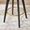 DSVIMOY Counter and Bar Stool 360 Degree Swivel Barstools with Velvet Upholstered Seat for Kitchen, Gray, 24"*21.6"*16.5" - 4 of 4