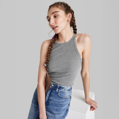 Women's High Neck Ribbed Tank Top - Wild Fable™ : Target