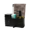 Trio Essentials Kitchen Hand and Dish Soap Dispenser Set with Dual Pump Bottles, 4-in-1 Organizer with Sponge Caddy, Brush Holder, Towel Bar - 3 of 4