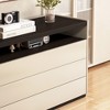 Gaoyangjiaju 47.24 inch Modern 3 Drawer Storage Cabinet with Open Shelf, Plywood Frame Melamine Board - 4 of 4