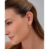 Gold Plated Sterling Silver Statement Earring Set - 3 Pairs CZ Jacket, Crawler & Huggie Piercing Jewelry - 4 of 4
