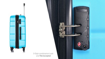 DUKAP Rodez Lightweight Hardside Medium Checked Spinner Suitcase