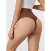 INSPIRE CHIC Women's High-Waisted Invisible Stretchy Comfortable Thongs 10 Packs - 2 of 4