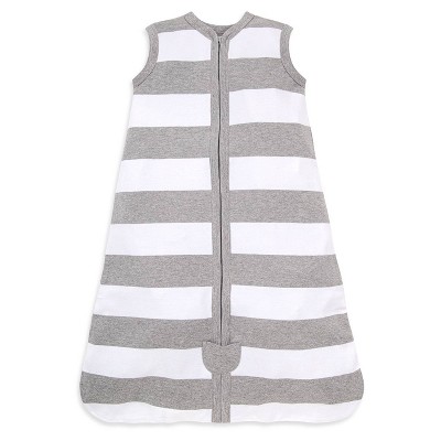 Burt s Bees Baby Beekeeper Wearable Blanket Organic Cotton Rugby Stripes Gray Target