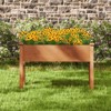 Tangkula Raised Garden Bed Elevated Fir Wood Planter Box w/ Drain Hole Garden Planter - 4 of 4