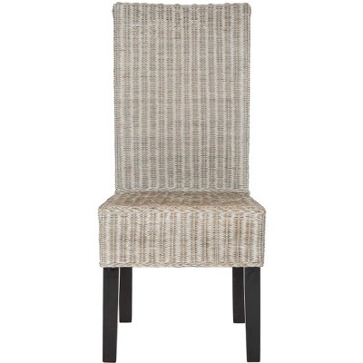 Arjun 18'' Gray Rattan Wicker Dining Chair Set