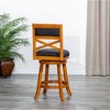 NicBex Dining Chairs Upholstered Chair Counter Height Chairs Black X-Back Swivel Chair Fabric Seat for Kitchen - 4 of 4