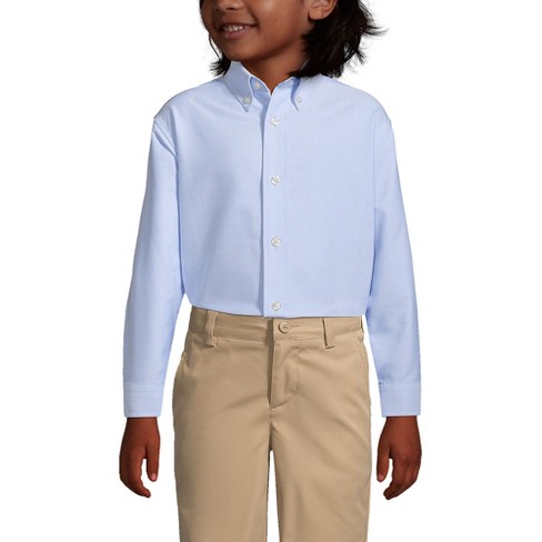 Lands' End School Uniform Kids Long Sleeve Oxford Dress Shirt - image 1 of 4