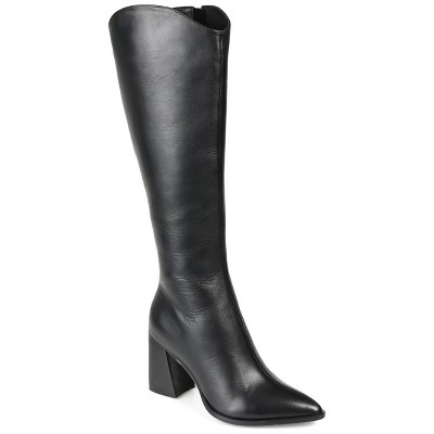 Journee Signature Extra Wide Calf Women's Genuine Leather Laila Boot